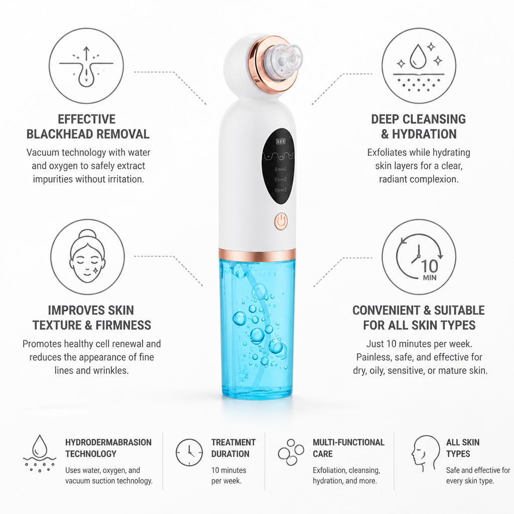 Water-Oxygen Hydrodermabrasion Blackhead Remover (At-Home)