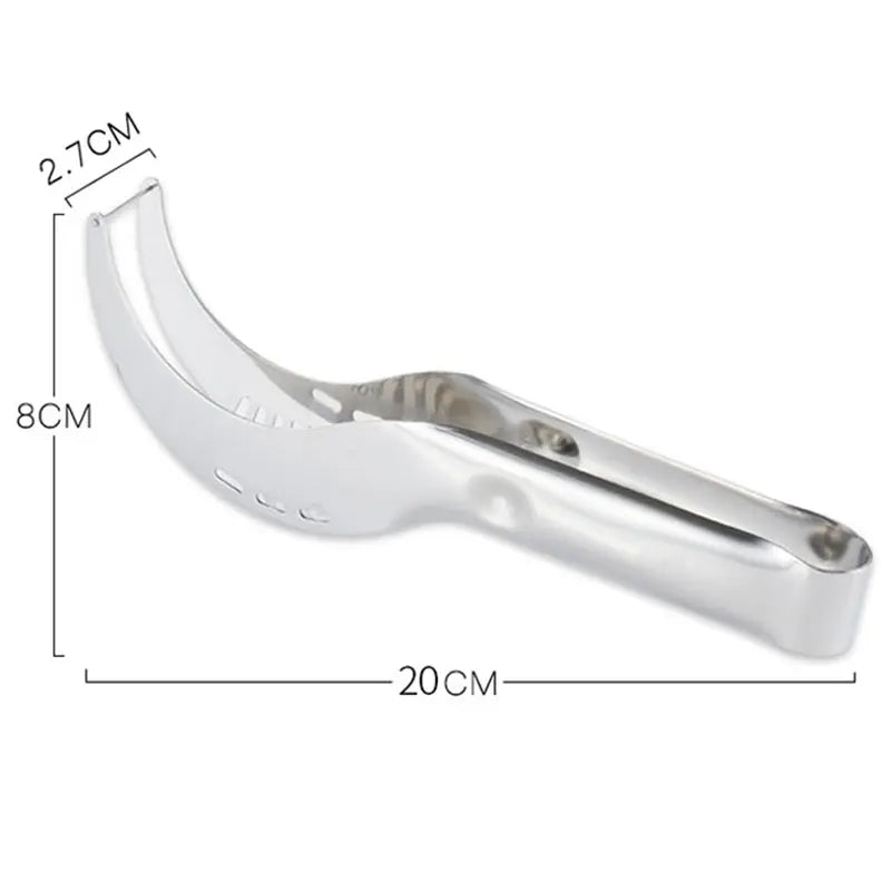 Watermelon Slicer Stainless Steel Curved Serrated Blade & Integrated Lifter