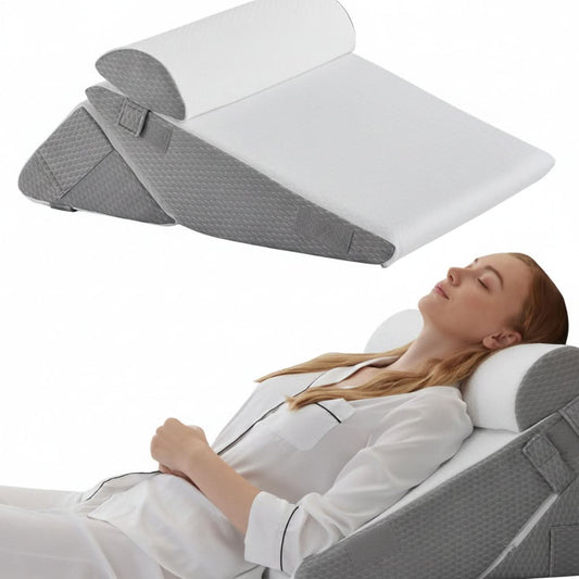 Wedge Pillow Adjustable Memory Foam Removable Breathable Cover