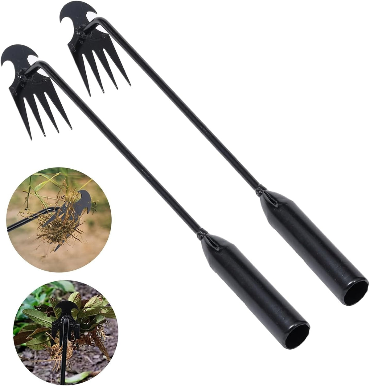 Weed Puller Ergonomic 4-Tine Manganese Steel 50 Cm