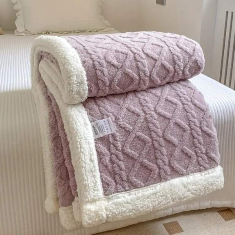 Weighted Blanket Soft Sherpa Glass Bead Filling Machine Washable