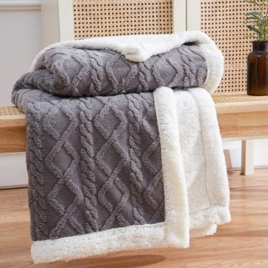 Weighted Blanket Soft Sherpa Glass Bead Filling Machine Washable
