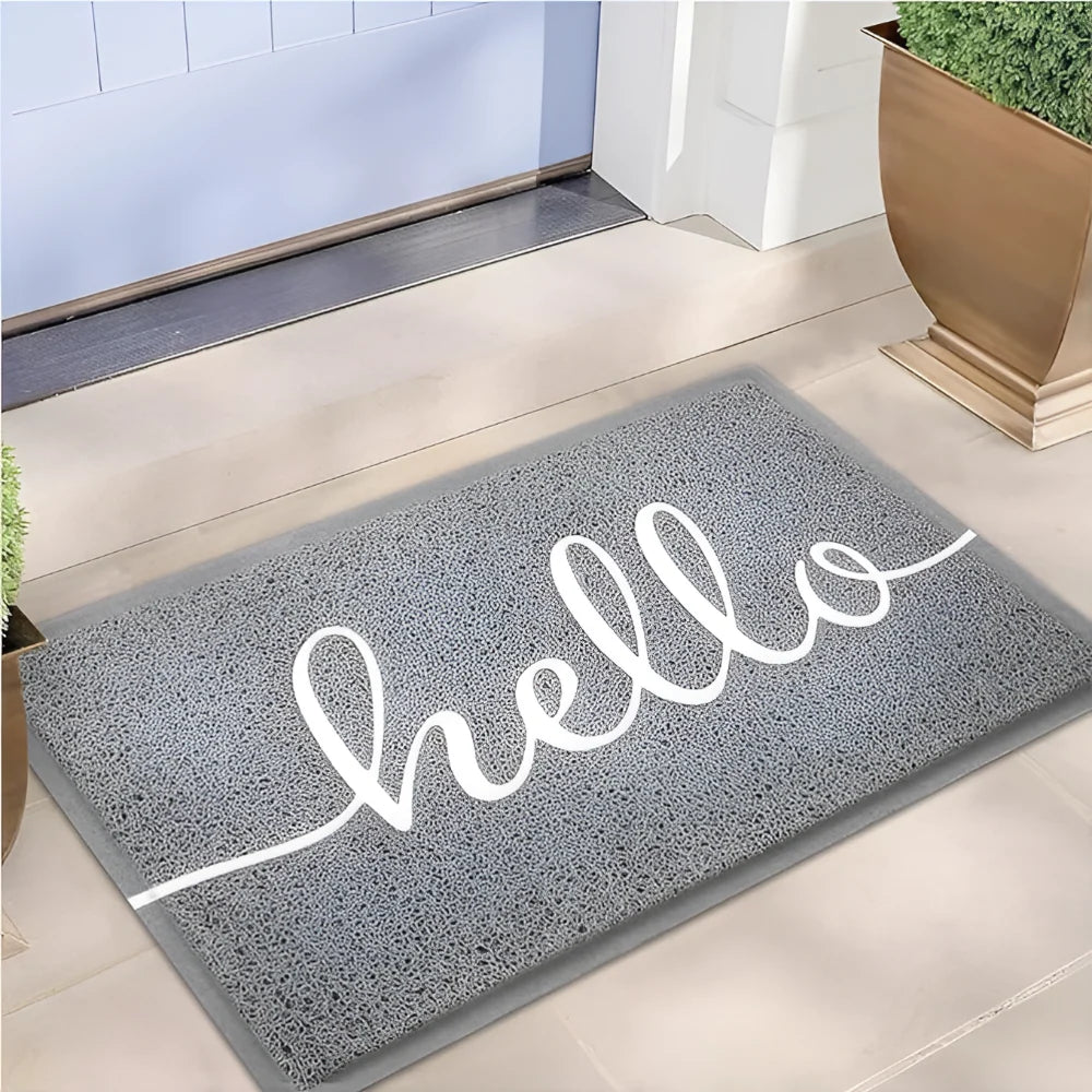 Welcome Mat Coiled PVC Loop Non-Slip Rubber Backing