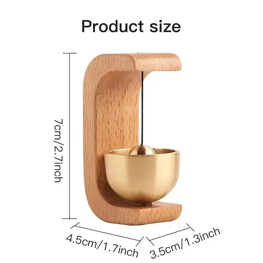 Wind Chime Magnetic Mount Natural Wood & Soothing Sound