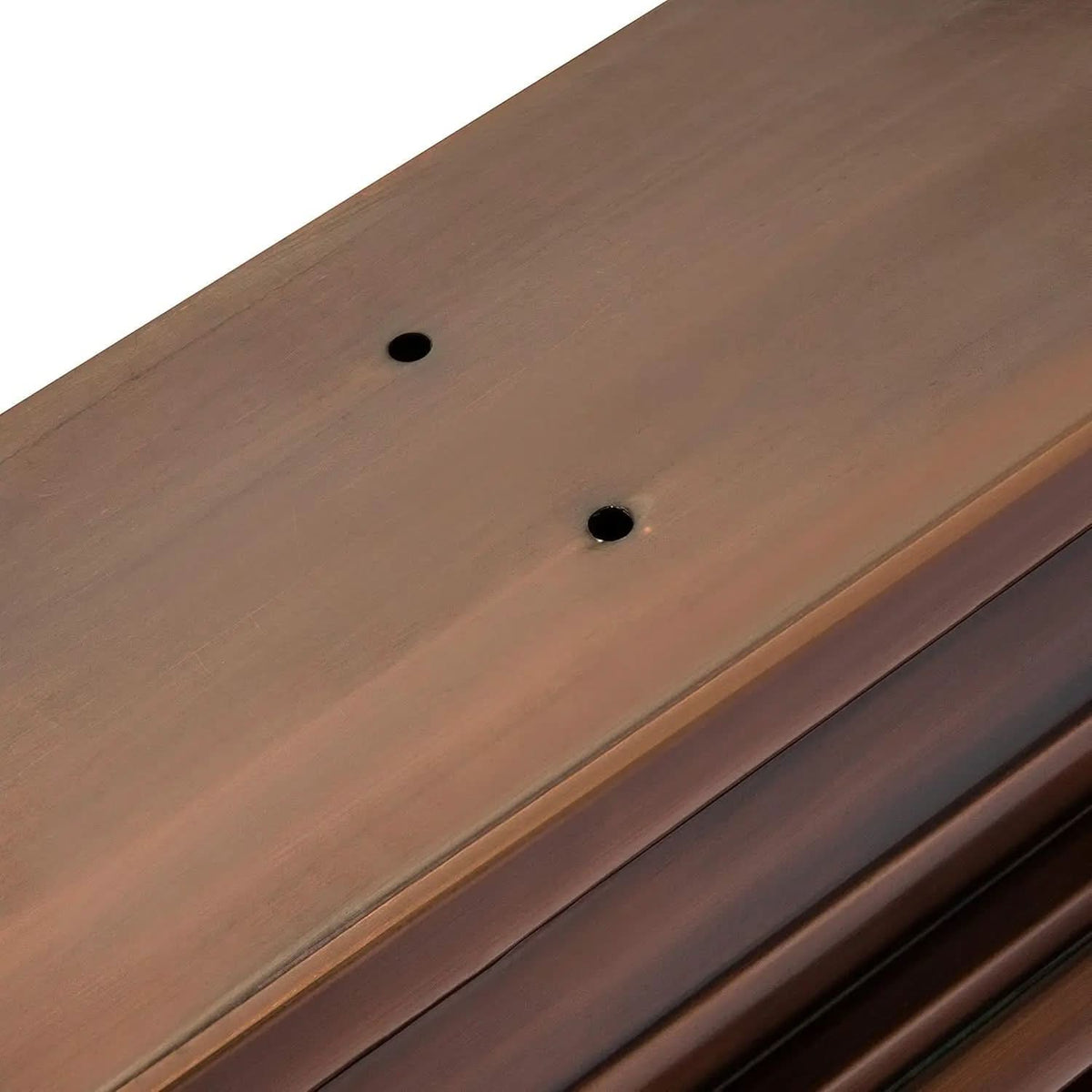 Window Planter Box Flat-Back Reinforced Metal & Copper Finish