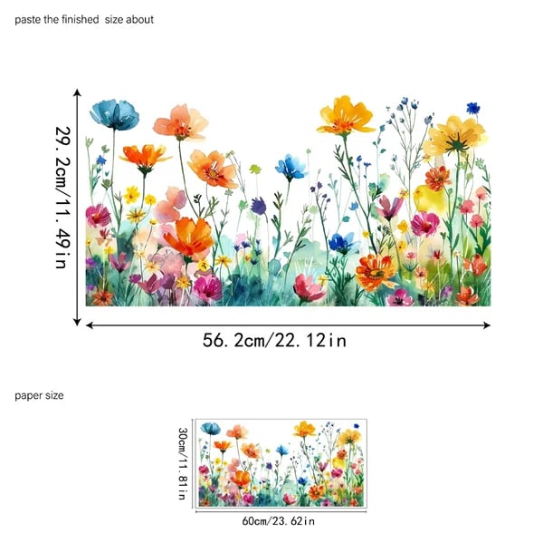 Window Sticker Floral & Butterfly Reusable & Residue-Free
