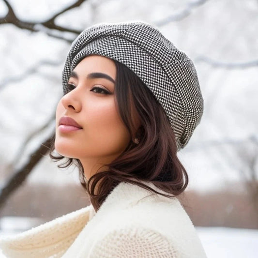 Winter Beanie Wool-Textured Breathable Knit