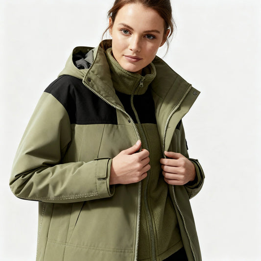 Winter Jacket 3-In-1 Fleece-Lined Hooded
