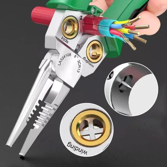 Wire Stripping Pliers Seven-in-One Multi-Function Spring-Loaded Handles