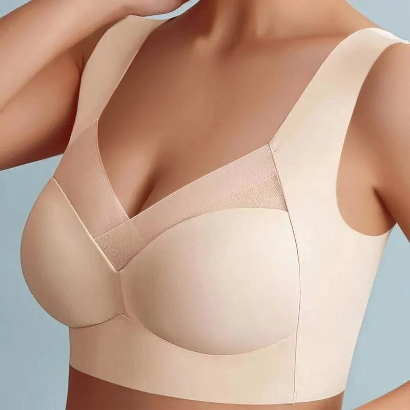 Wireless Bra Seamless Wire-Free Support Wide Straps