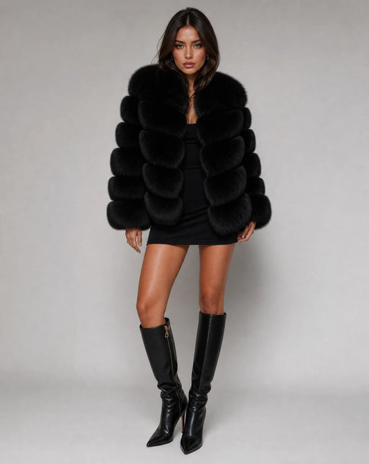 Women's Jacket Faux Fur Tailored Warmth