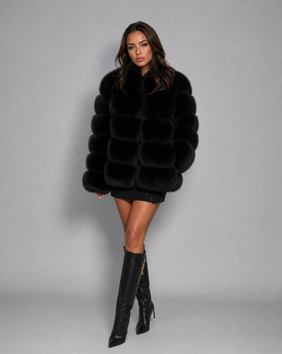 Women's Jacket Faux Fur Tailored Warmth