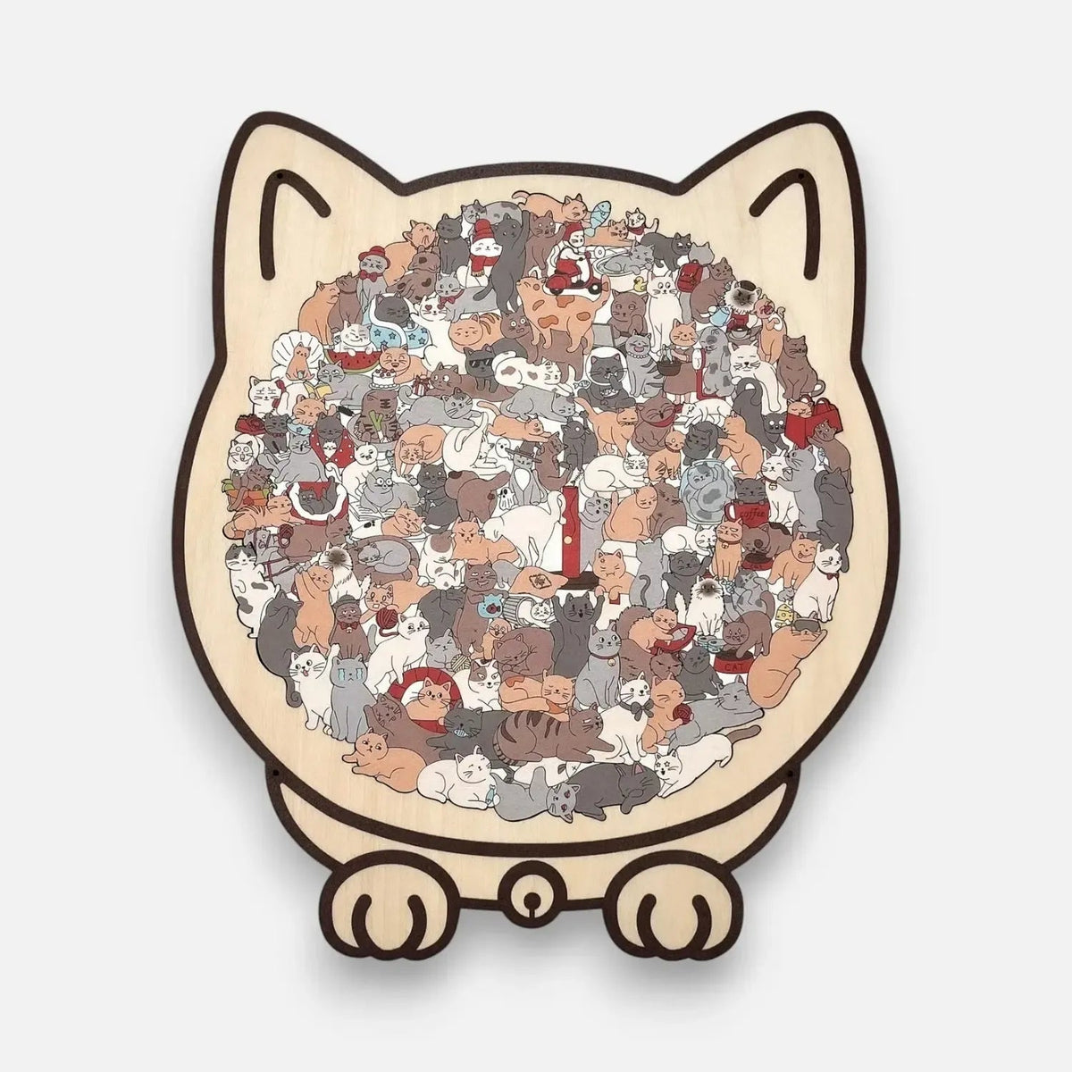 Wooden Cat Puzzle 135 Pieces Display-Ready