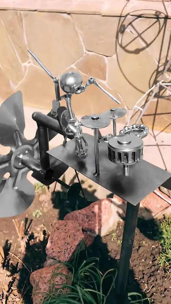 Garden Wind Spinner Animated Musician & Weather-Resistant Steel