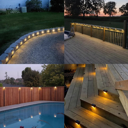 Solar Patio Lights Weatherproof Motion Sensor Set of 4