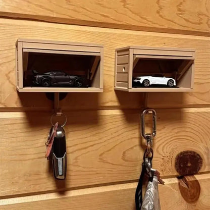 Key Holder Retro Car Garage Design Adhesive Mount