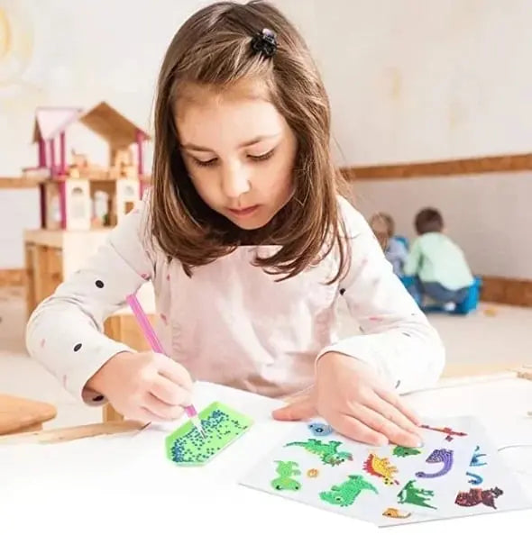Kids Diamond Sticker Kit Non-Toxic Resin Stones & Drill Pen