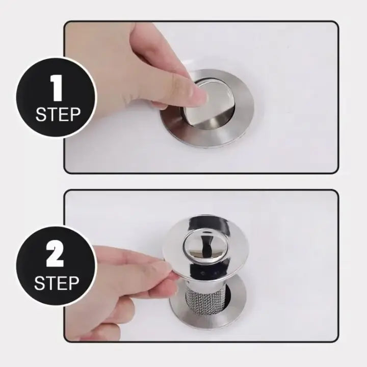 Drain Strainer Pop-Up Universal Fit Copper Core