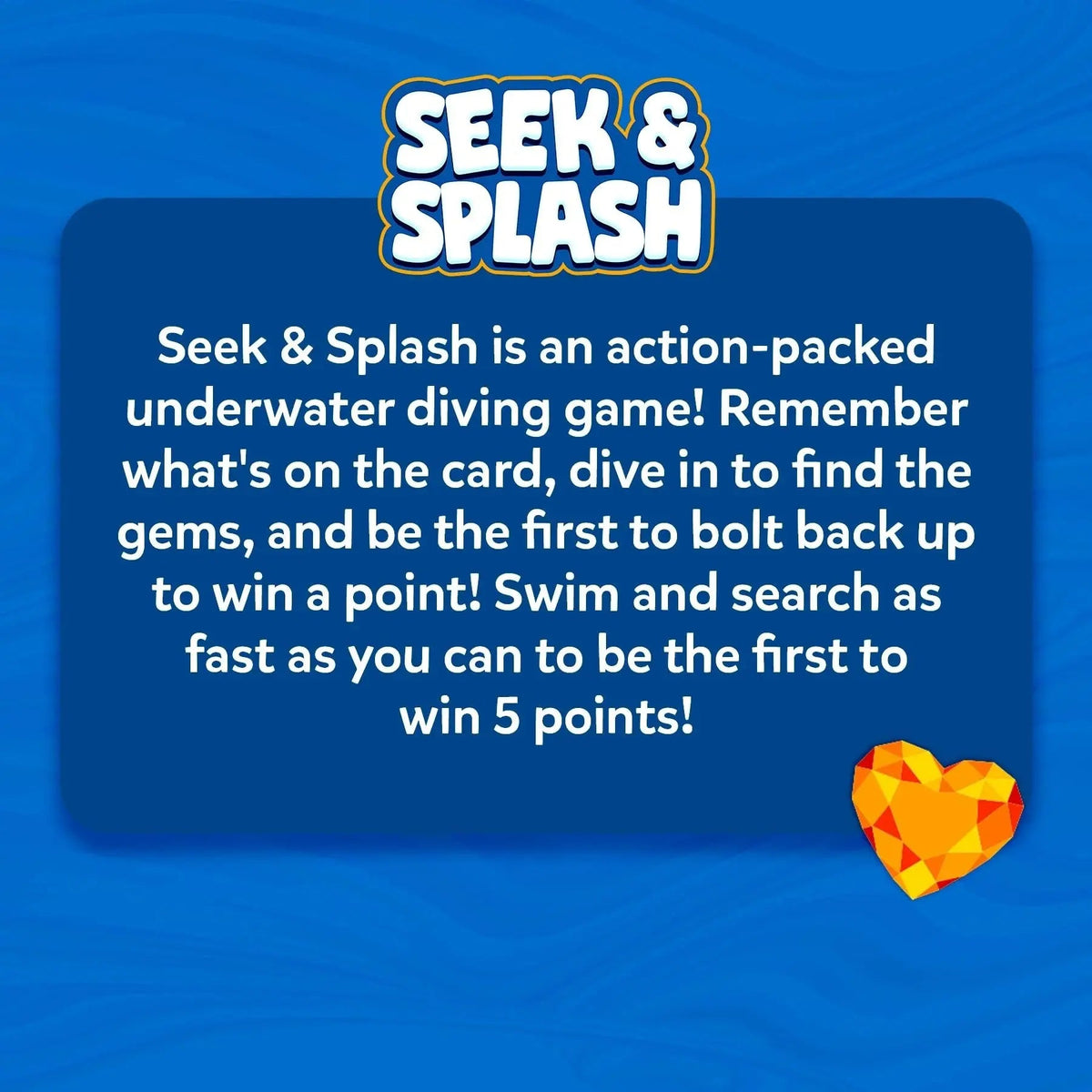 Pool Treasure Hunt Game Waterproof Gems & Cards
