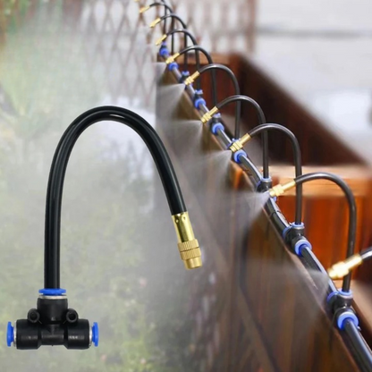 Garden Irrigation System 360° Adjustable Brass Nozzles Tool-Free Water-Saving