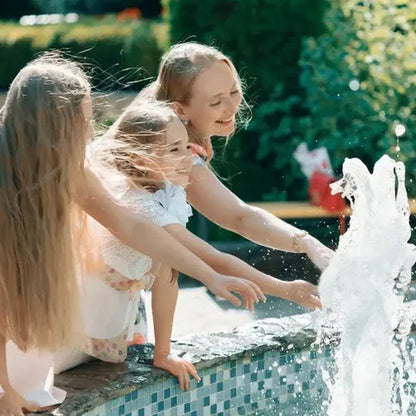 Garden Fountain Pump Adjustable Flow & Interchangeable Nozzles