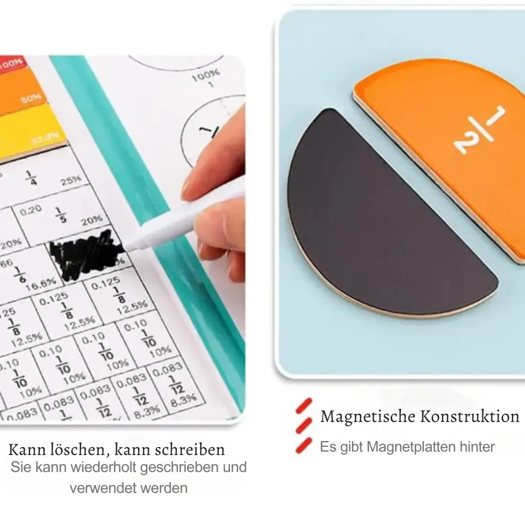 Fraction Learning Set Magnetic Tiles & Discs Eco Plywood