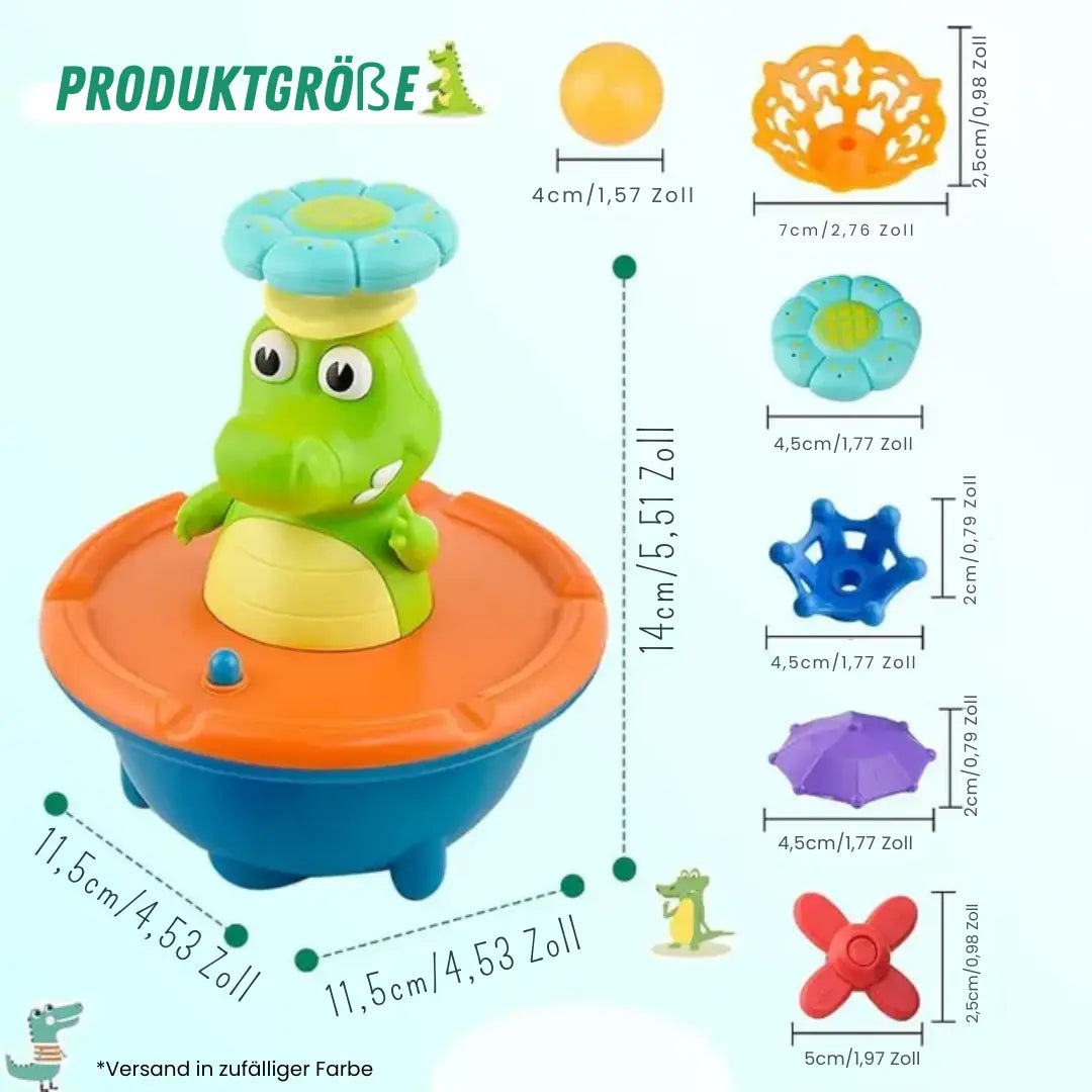 Bath Toy Water-Activated LED 6 Interchangeable Nozzles