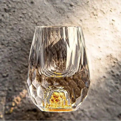 Shot Glasses Cut Crystal Diamond-Cut Set of 6