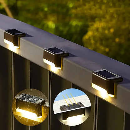 Solar Patio Lights Weatherproof Motion Sensor Set of 4