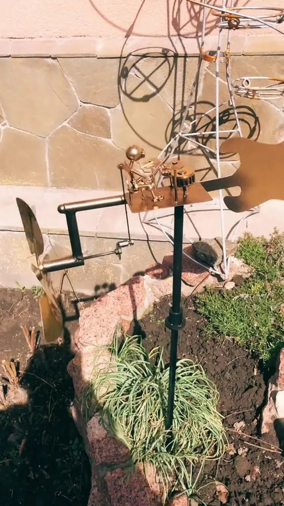 Garden Wind Spinner Animated Musician & Weather-Resistant Steel