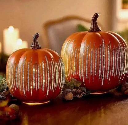Pumpkin Lamp Sparkling LED 6-Hour Auto Timer