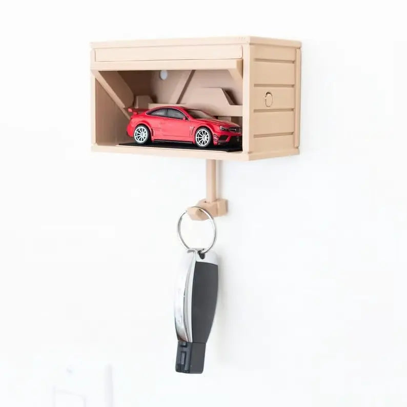 Key Holder Retro Car Garage Design Adhesive Mount