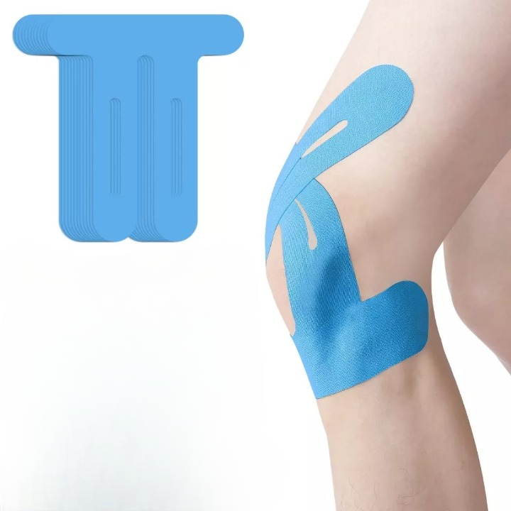 Knee Kinesiology Tape Pre Cut Breathable Cotton 10 Pack