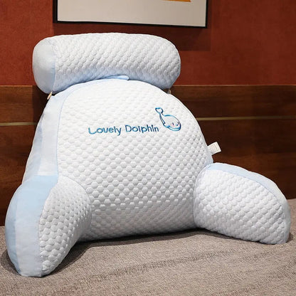 Backrest Pillow Ergonomic Triangle Removable Cotton Cover