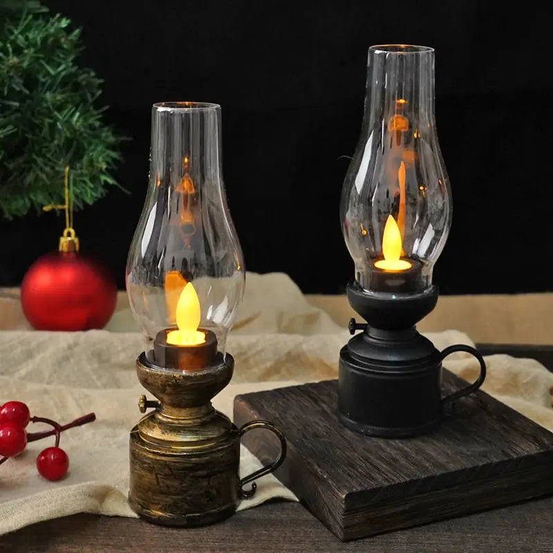 LED Lantern Vintage Flicker Battery-Powered & Portable