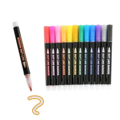 Metallic Marker Set Ergonomic Grip & Non-Toxic