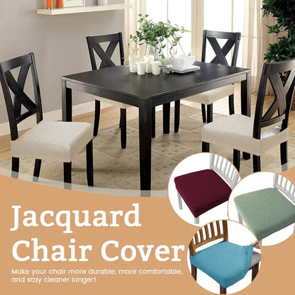 Chair Cover Set Jacquard Stretch Waterproof