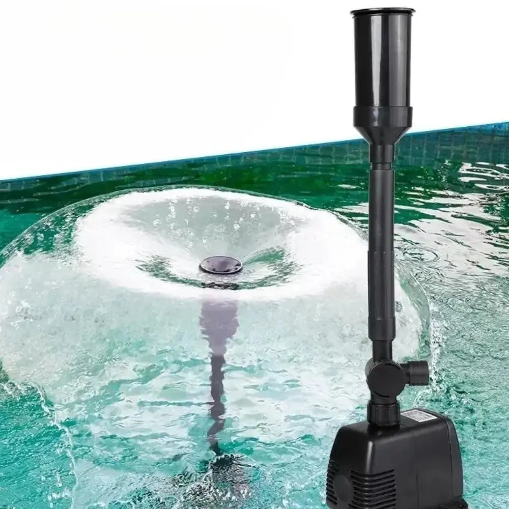 Garden Fountain Pump Adjustable Flow & Interchangeable Nozzles