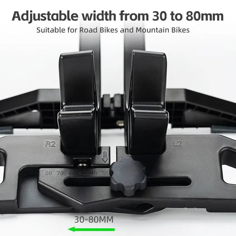Indoor Bike Stand Adjustable Width Non-Slip Feet Tool-Free Assembly