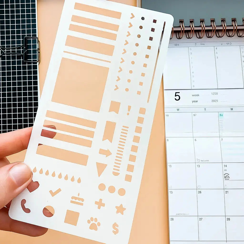 Planner Stencil Set Precision-Cut Mylar Three-Pack