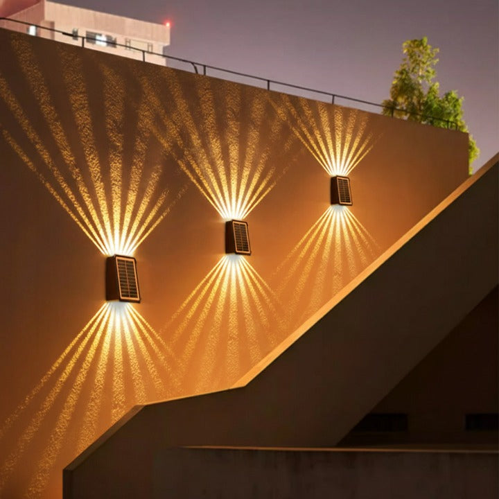 Outdoor Solar Wall Light RGB & Warm White Automatic