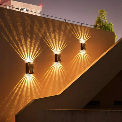 Outdoor Solar Wall Light RGB & Warm White Automatic