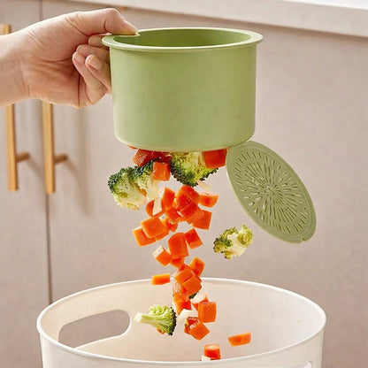 Hanging Drain Basket Two-Part Filter & One-Click Emptying