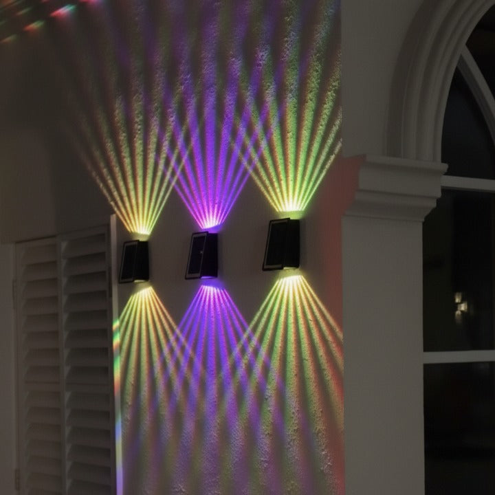 Outdoor Solar Wall Light RGB & Warm White Automatic