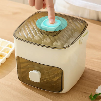 Ice Cube Tray Push-Button Release 48-Cube Dustproof Storage