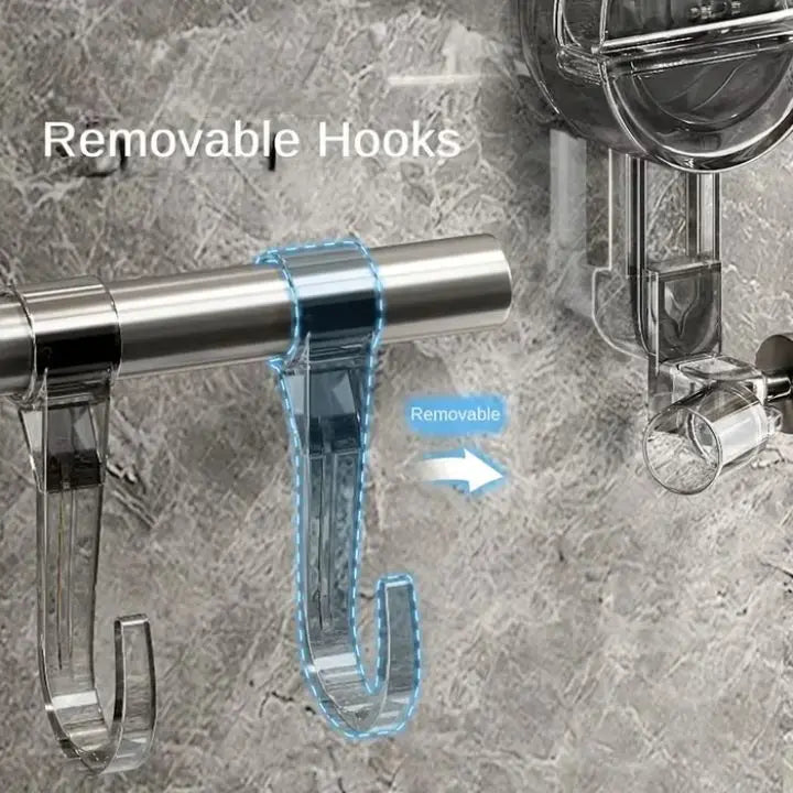 Towel Rack Telescopic Suction Cups & Stainless Steel