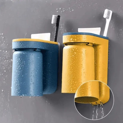Toothbrush Holder No-Drill 3M Adhesive & Removable Cup