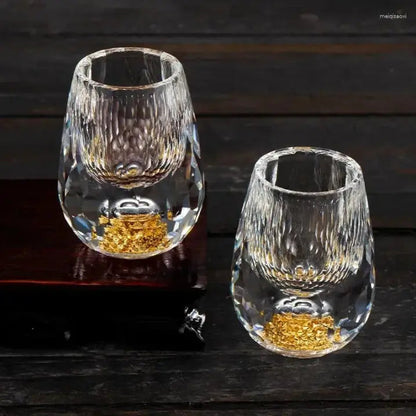 Shot Glasses Cut Crystal Diamond-Cut Set of 6