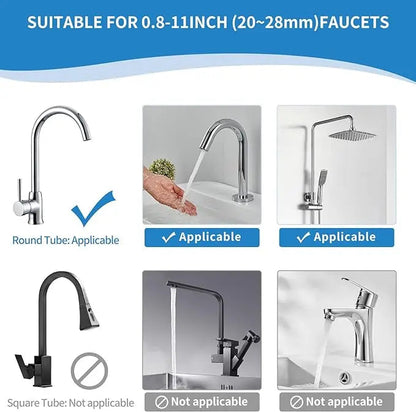 Faucet-Mounted Sink Organizer Rust-Resistant Aluminum Drip Tray & Hook