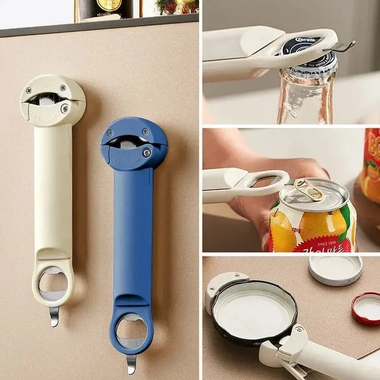 Can & Jar Opener Adjustable Grip Non-Slip Magnetic Wall-Mount